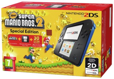 Nintendo - 2DS Console with Super Mario - Bros 2 Game Bundle